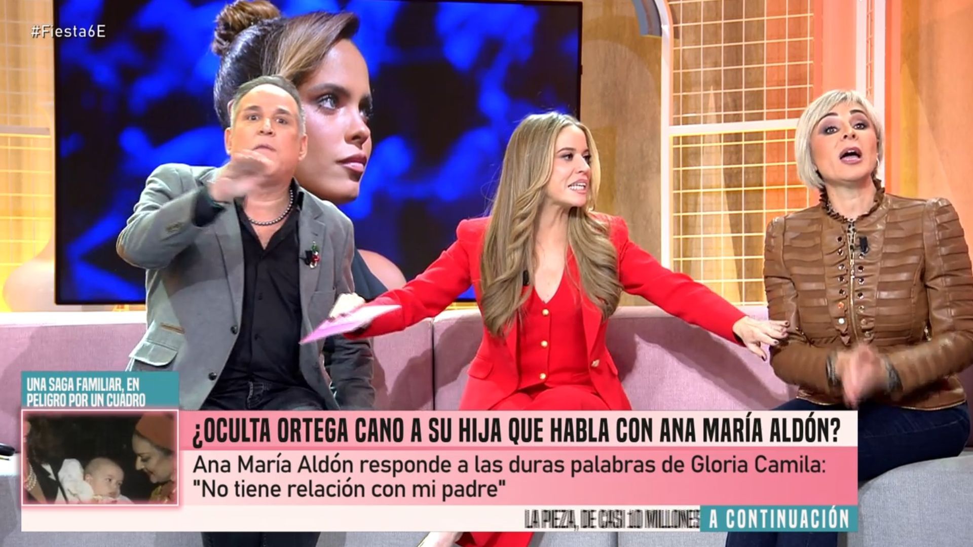 Ana María Aldón amaga con irse del plató de 'Fiesta' tras un tenso rifirrafe con Aurelio Manzano: "O me dejas hablar o me voy"