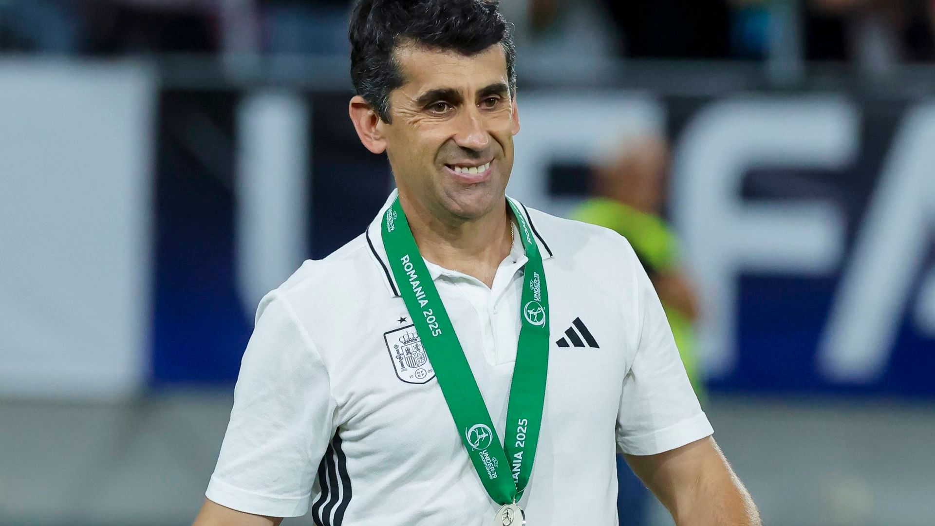 Paco Gallardo, con la selección española. Paco Gallardo, con la selección española.