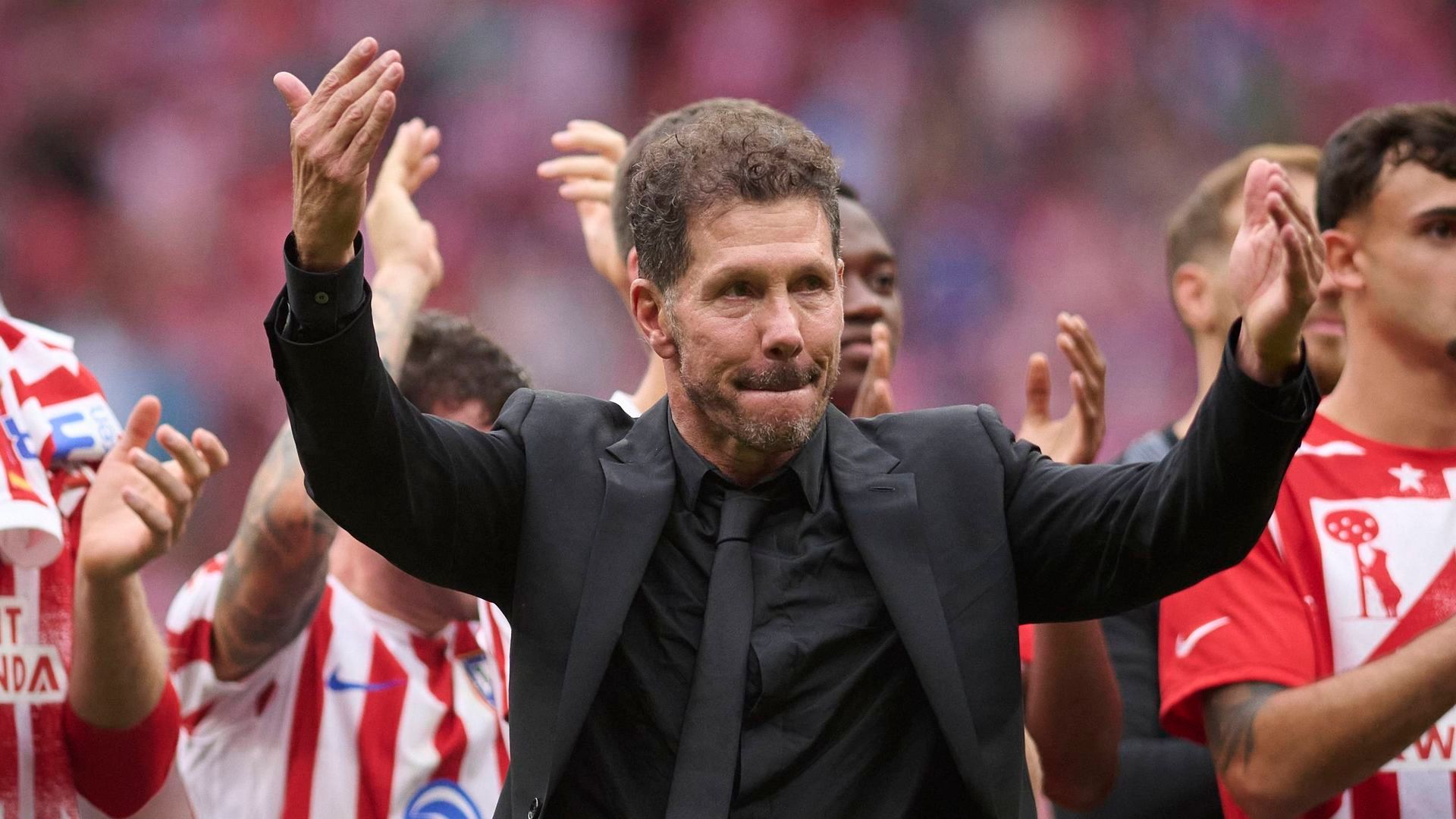 Simeone tras un partido del Atlético de Madrid Simeone tras un partido del Atlético de Madrid