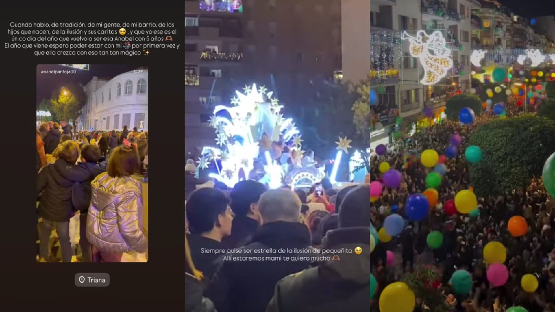 Anabel, nostálgica de la Navidad sevillana, manda un mensaje en público a su madre