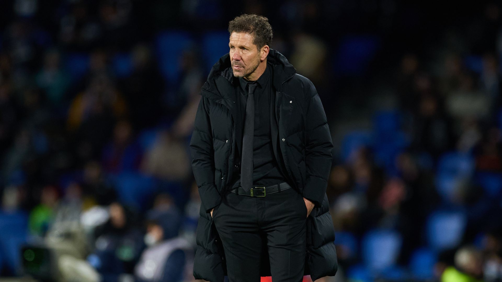 Diego Pablo Simeone durante un partido del Atlético de Madrid