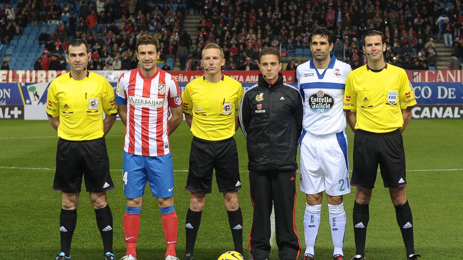 Gabi Fernández y Valerón antes de un Atlético de Madrid - Dépor