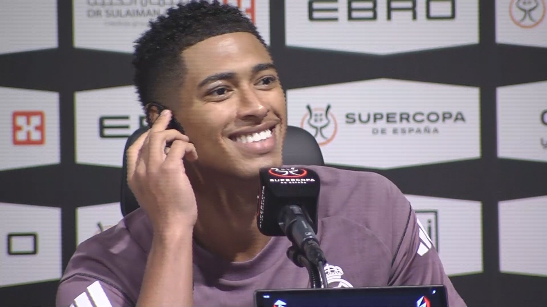 Jude Bellingham, en la rueda de prensa previa al partido de Supercopa de España contra el Atlético