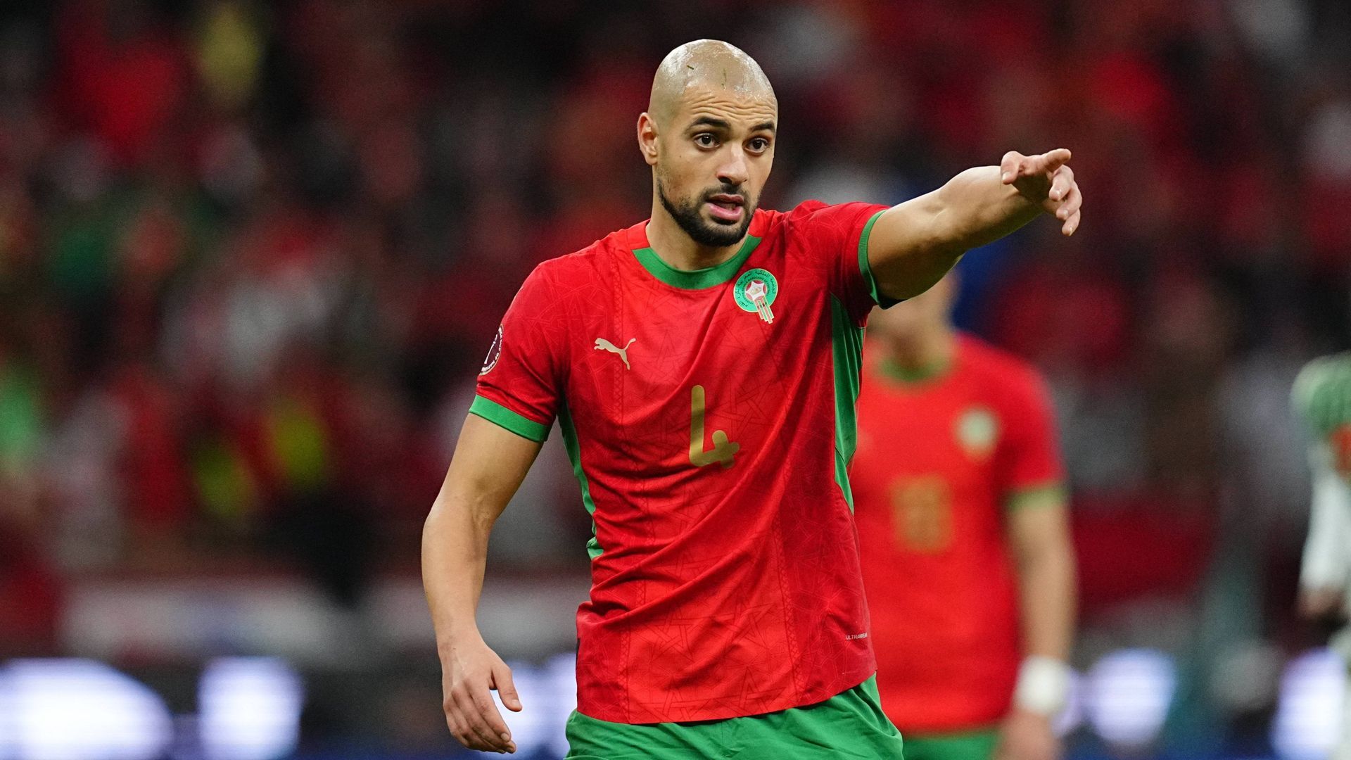Sofyan Amrabat, con Marruecos.