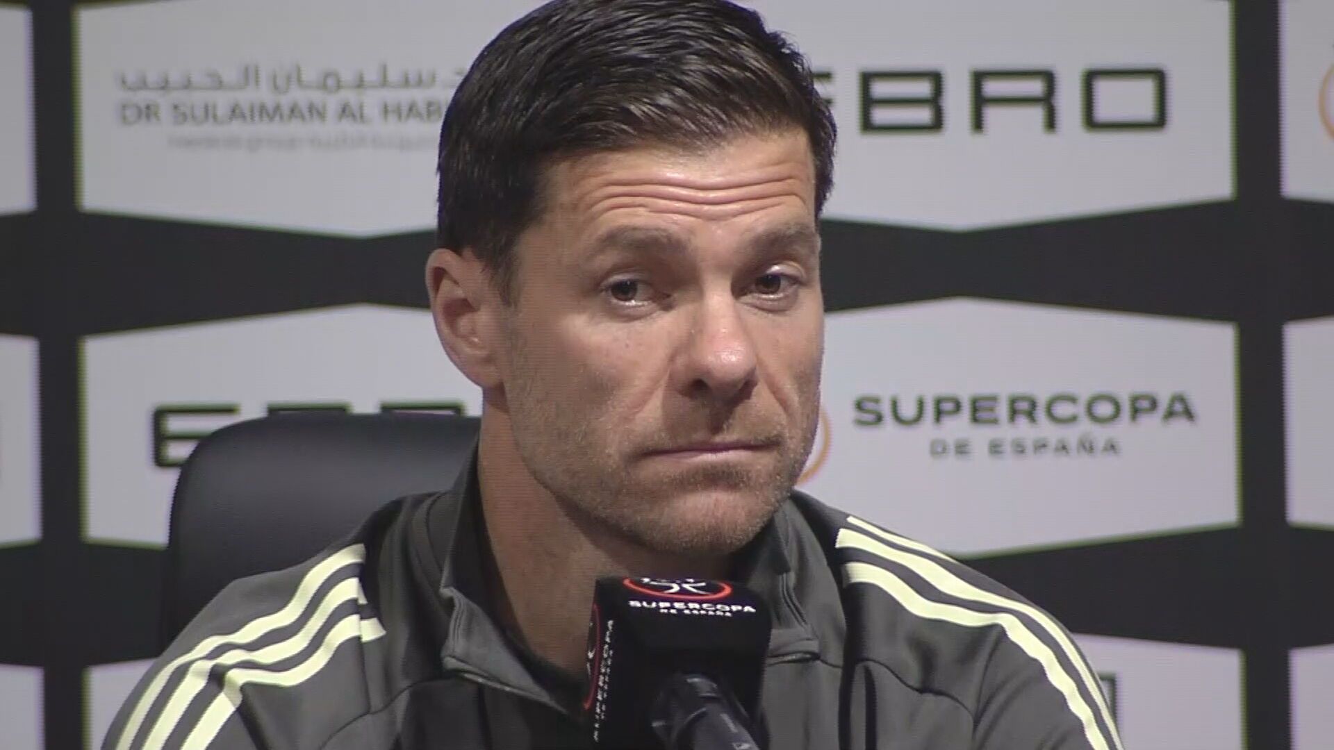Xabi Alonso, en la previa del partido de Supercopa de España contra el Atlético de Madrid