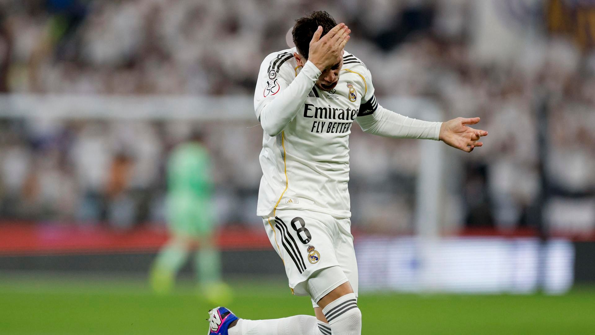 Fede Valverde celebrando su gol ante el Atlético