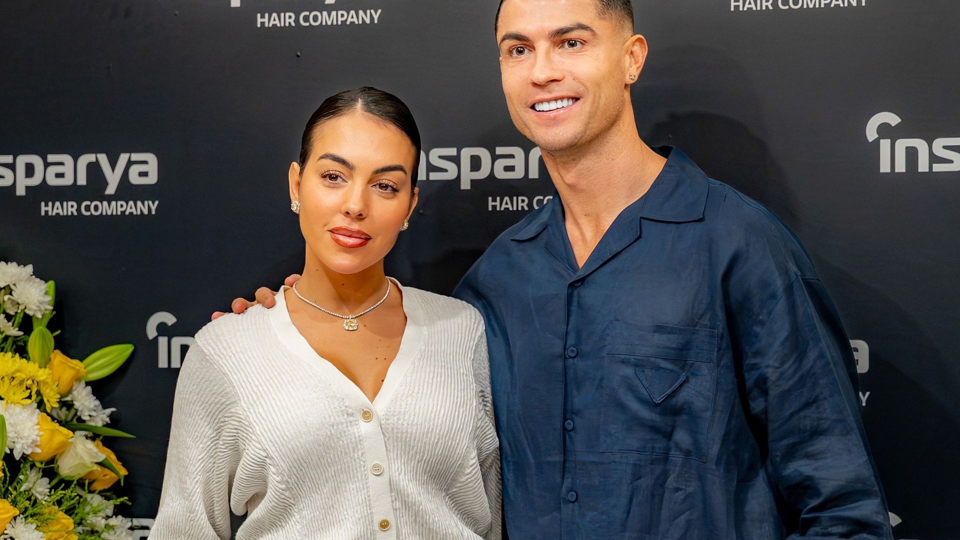 Georgina Rodríguez y Cristiano Ronaldo en un evento