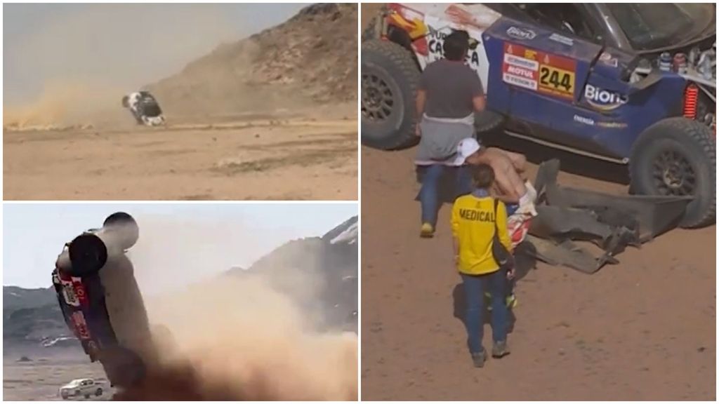 Jesús Calleja sufre un fortísimo accidente en el Dakar