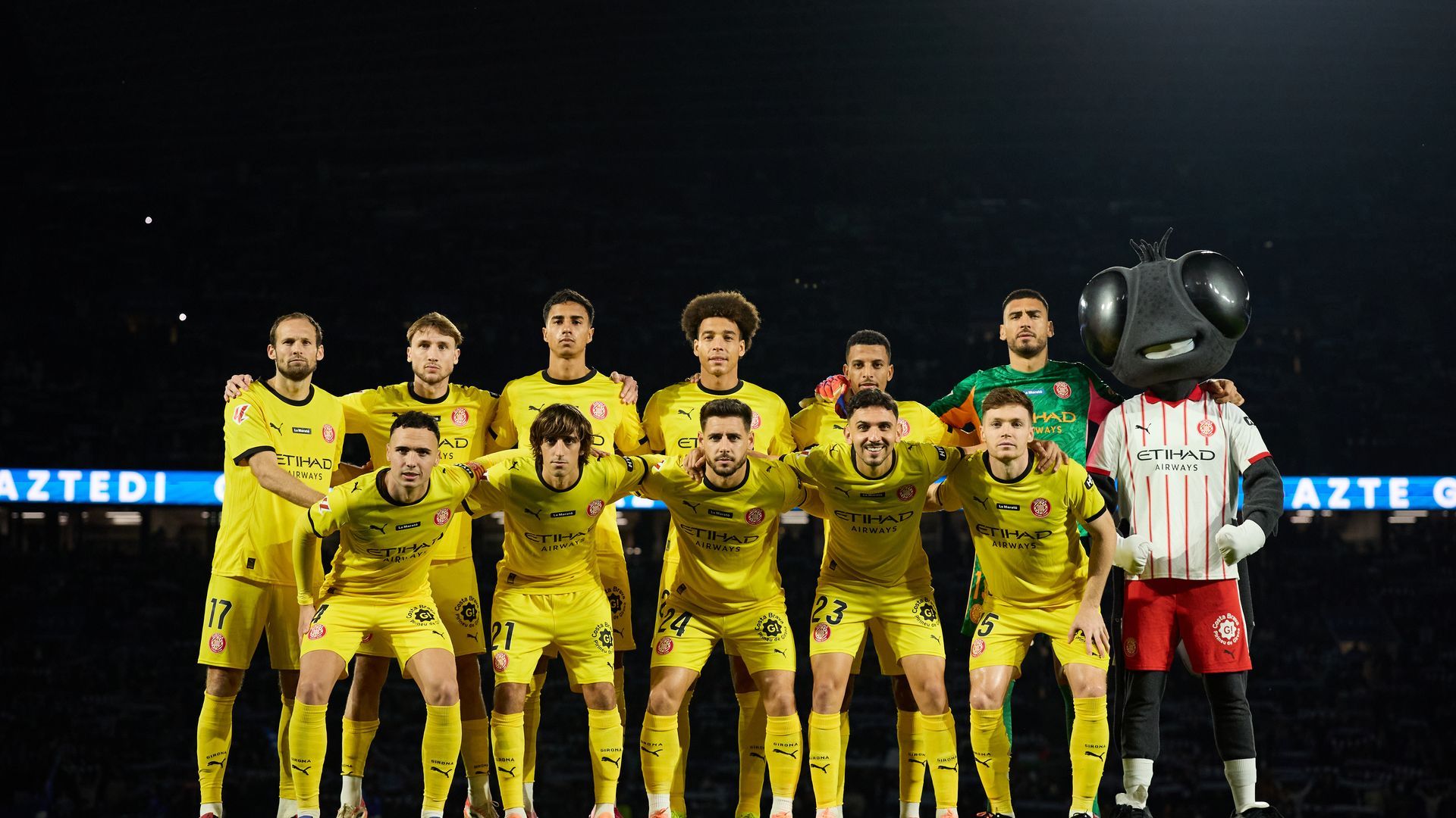 La alineación del Girona en un partido de LALIGA EA Sports La alineación del Girona en un partido de LALIGA EA Sports