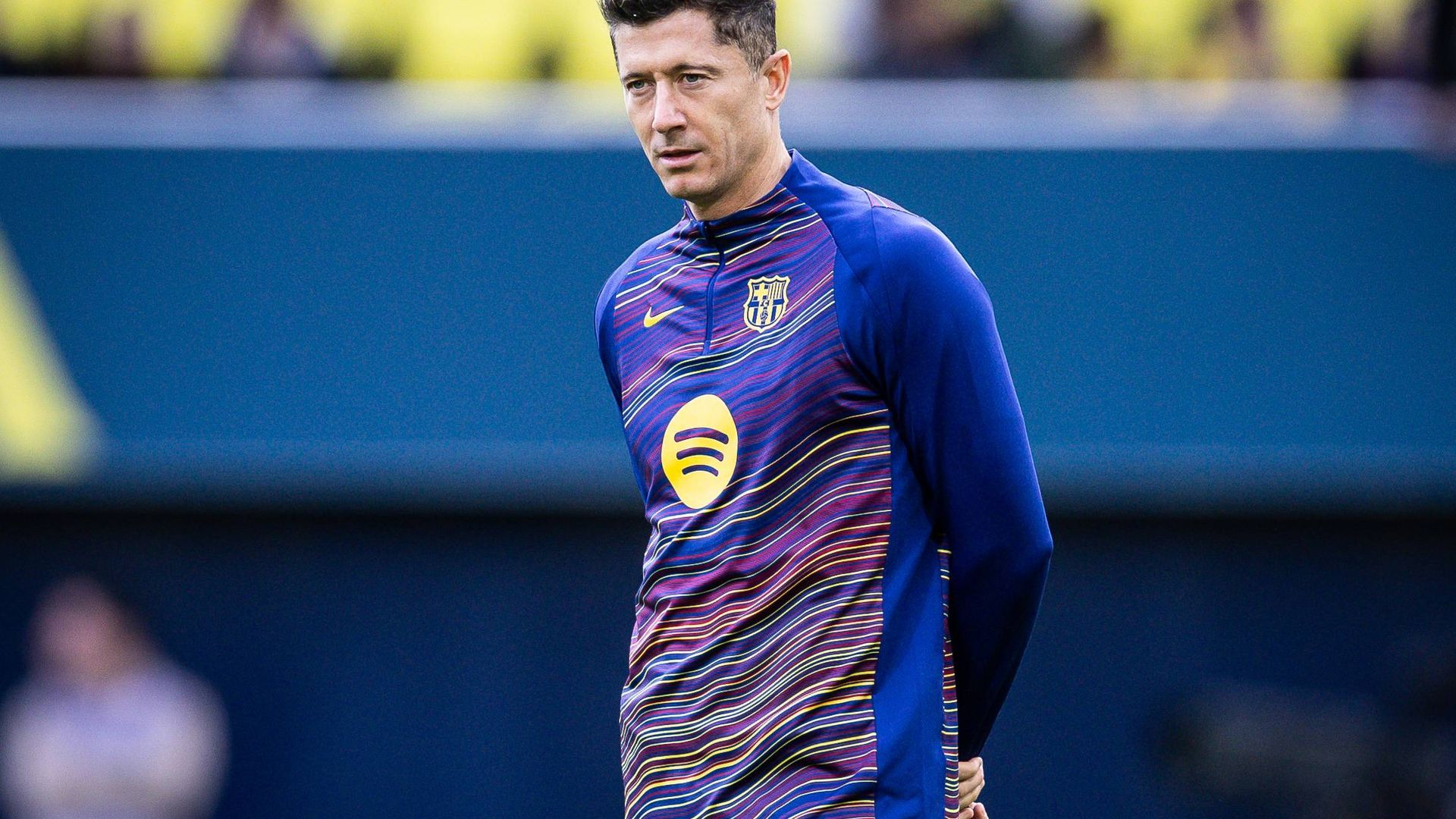 Robert Lewandowski en un partido con el FC Barcelona