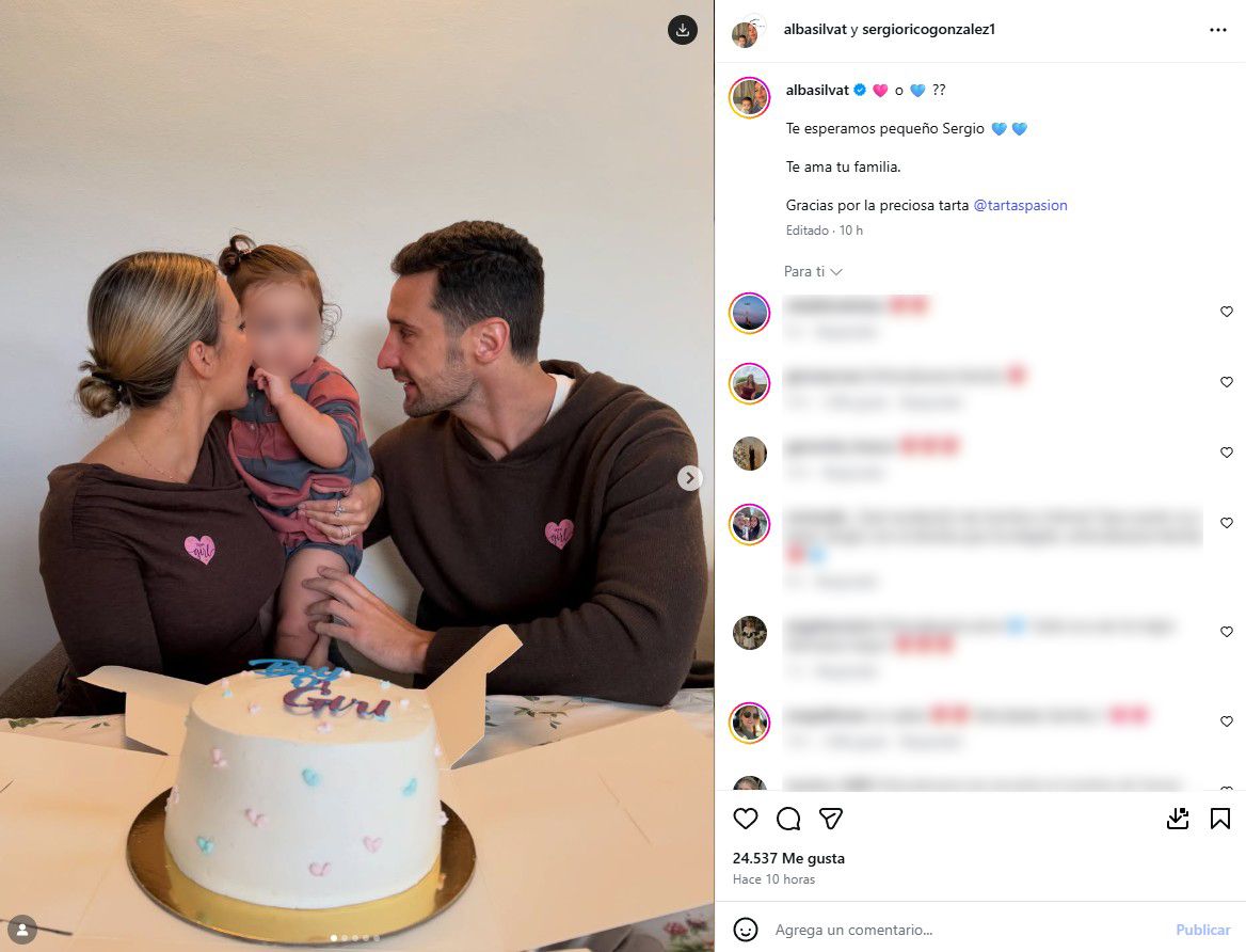 Alba Silva y Sergio Rico anuncian el sexo de su bebé