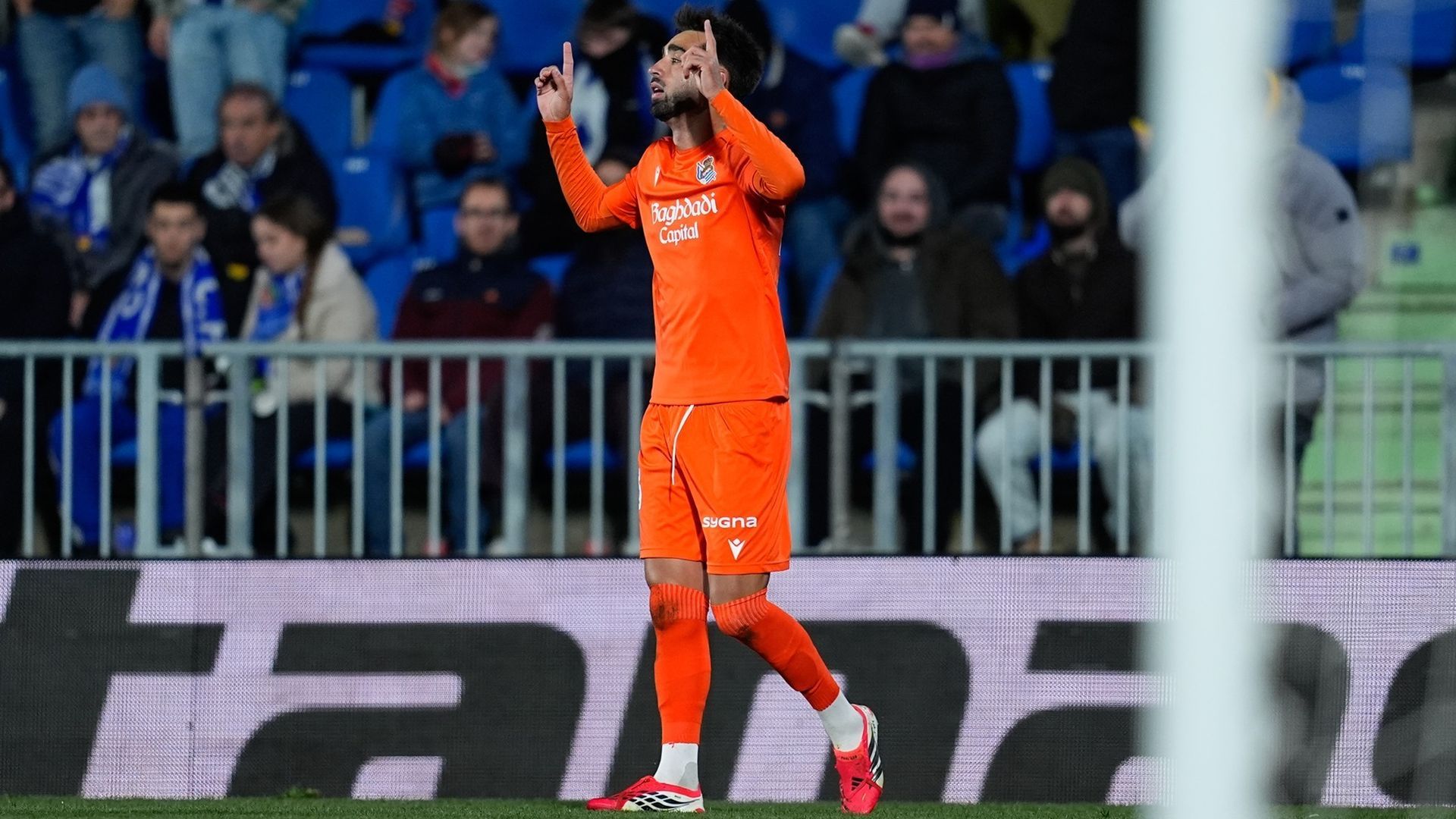 Brais Méndez celebrando el gol ante el Getafe
