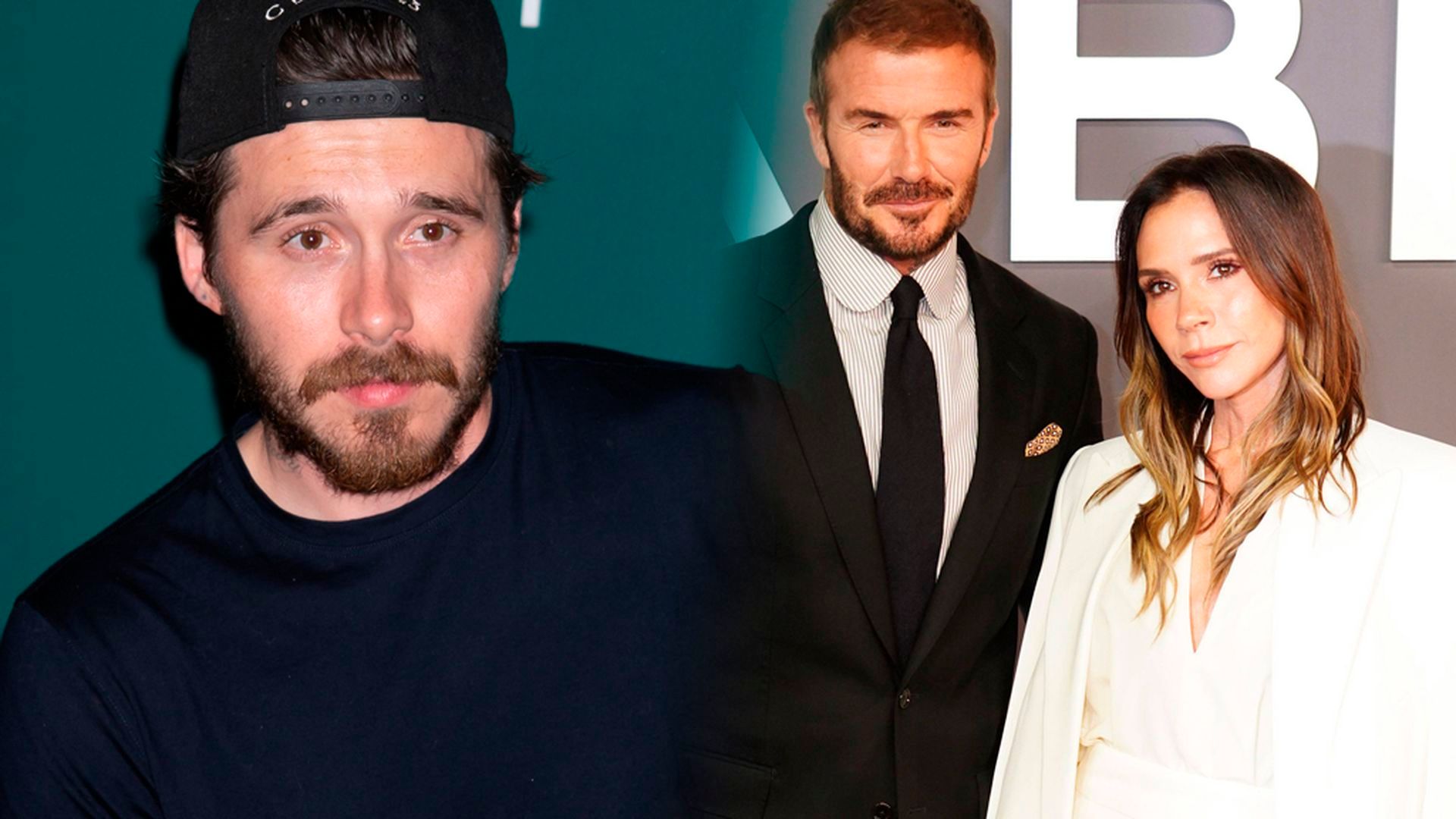 Brooklyn, David y Victoria Beckham