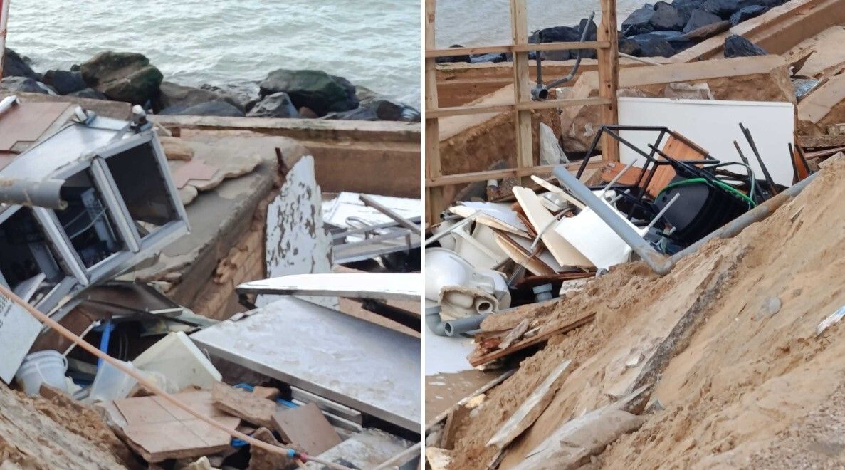 Chiringuito La Sirena Dorada tras el paso de Francis