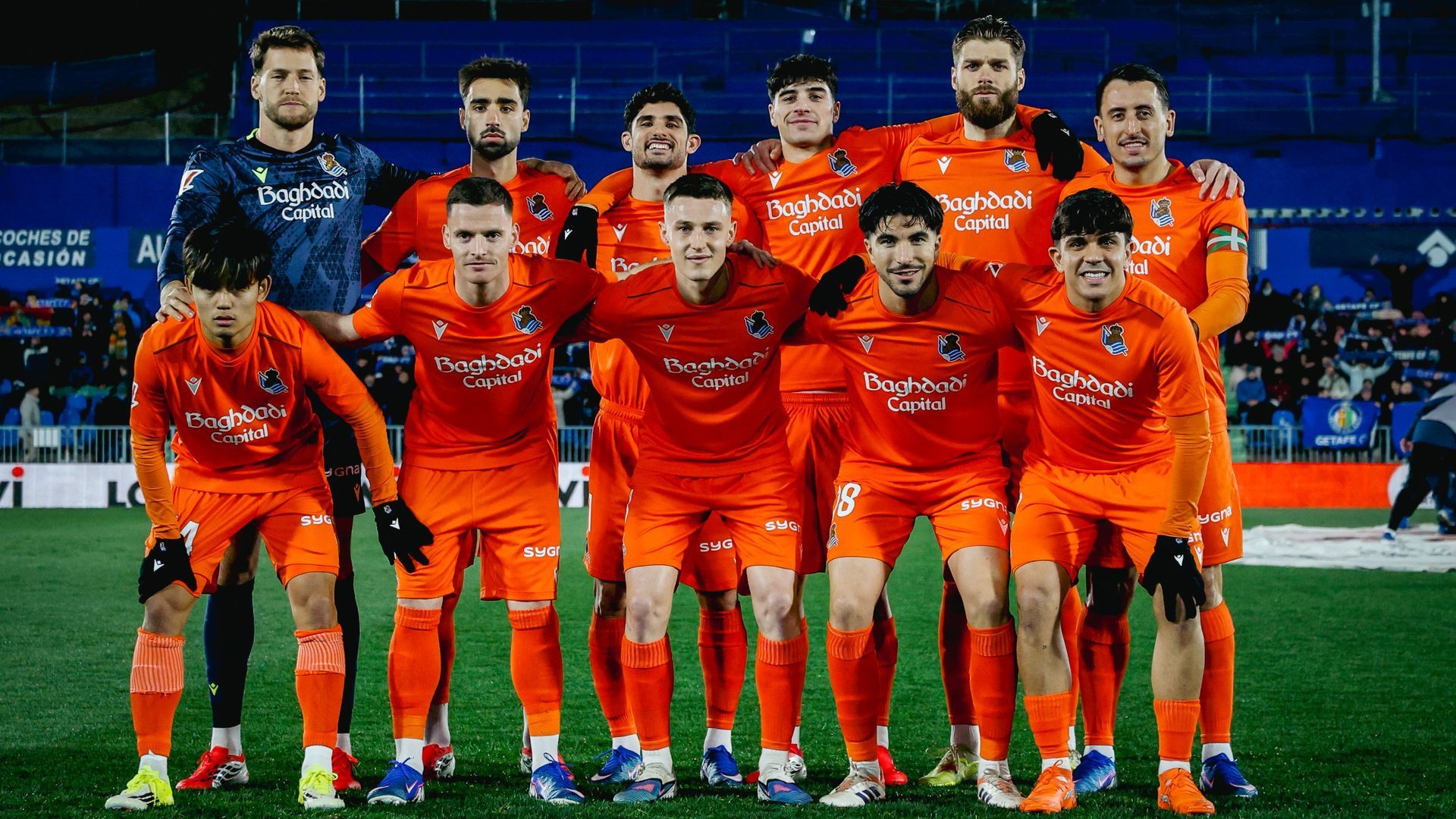 Los jugadores de la Real Sociedad en el Coliseum Los jugadores de la Real Sociedad en el Coliseum