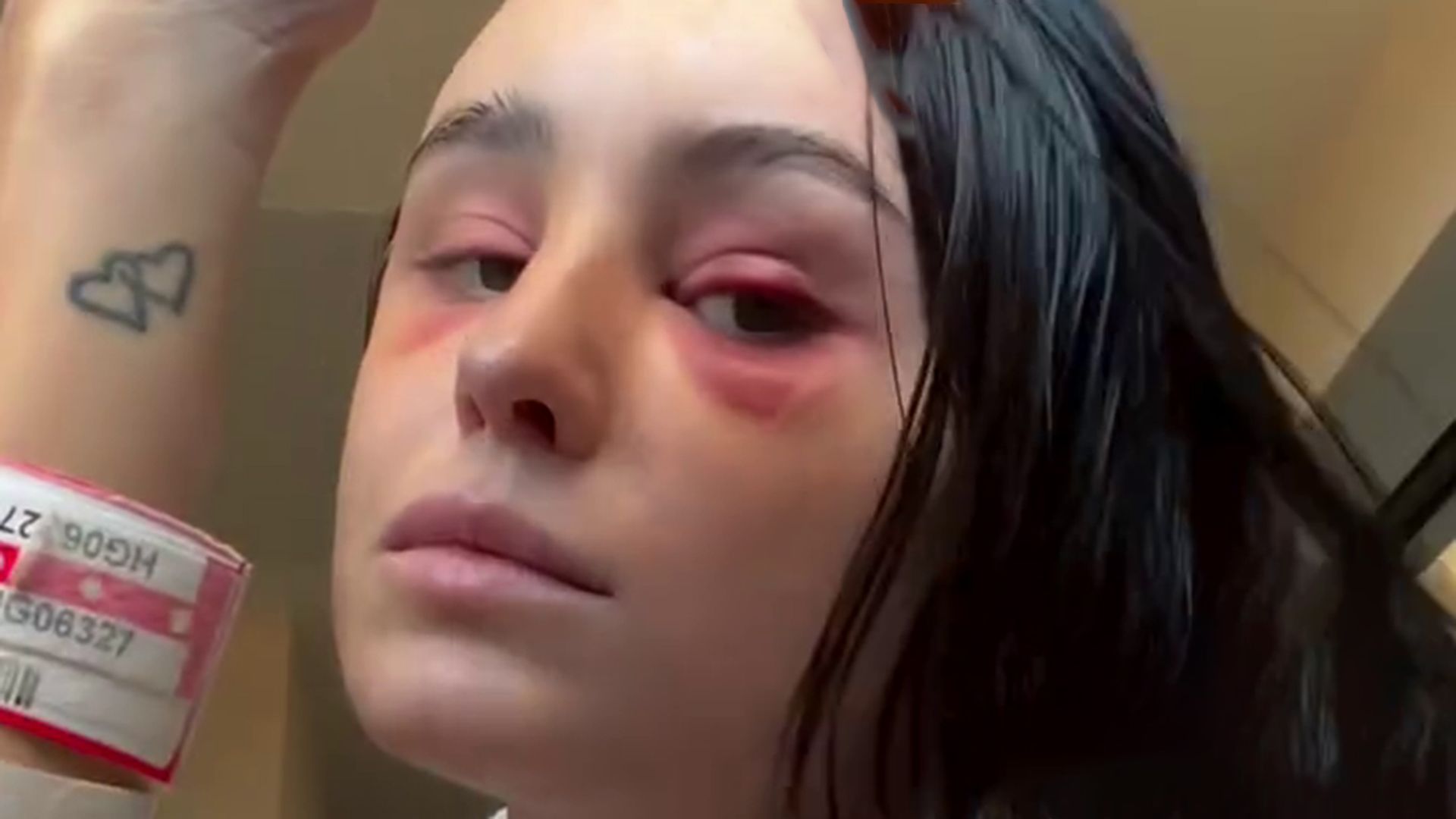 Marina Romero, en el hospital durante uno de sus ingresos