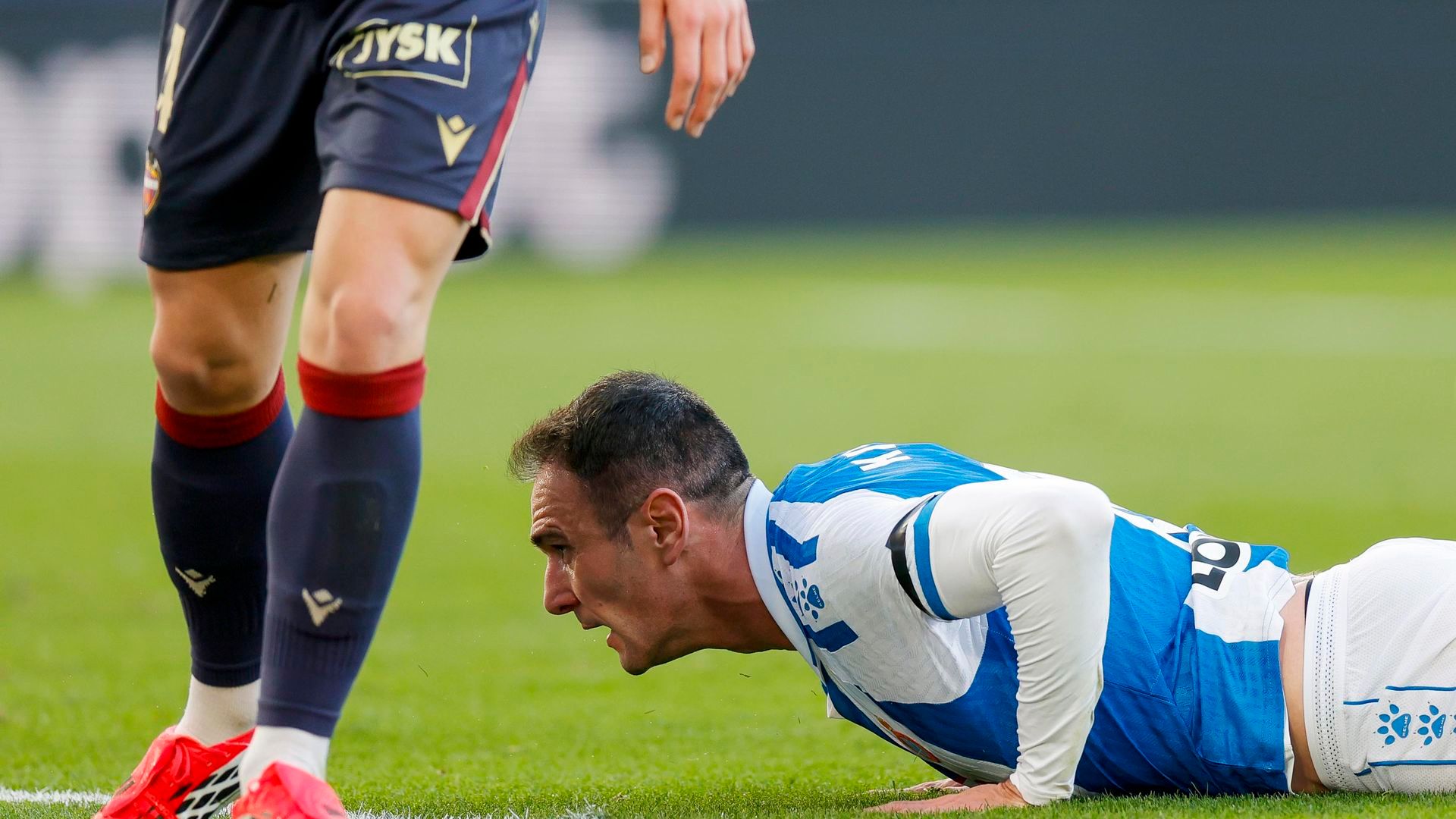 Kike García se lamenta en el Levante-Espanyol