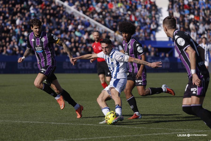 Juric y Peter Federico, en el Leganés - Real Valladolid.