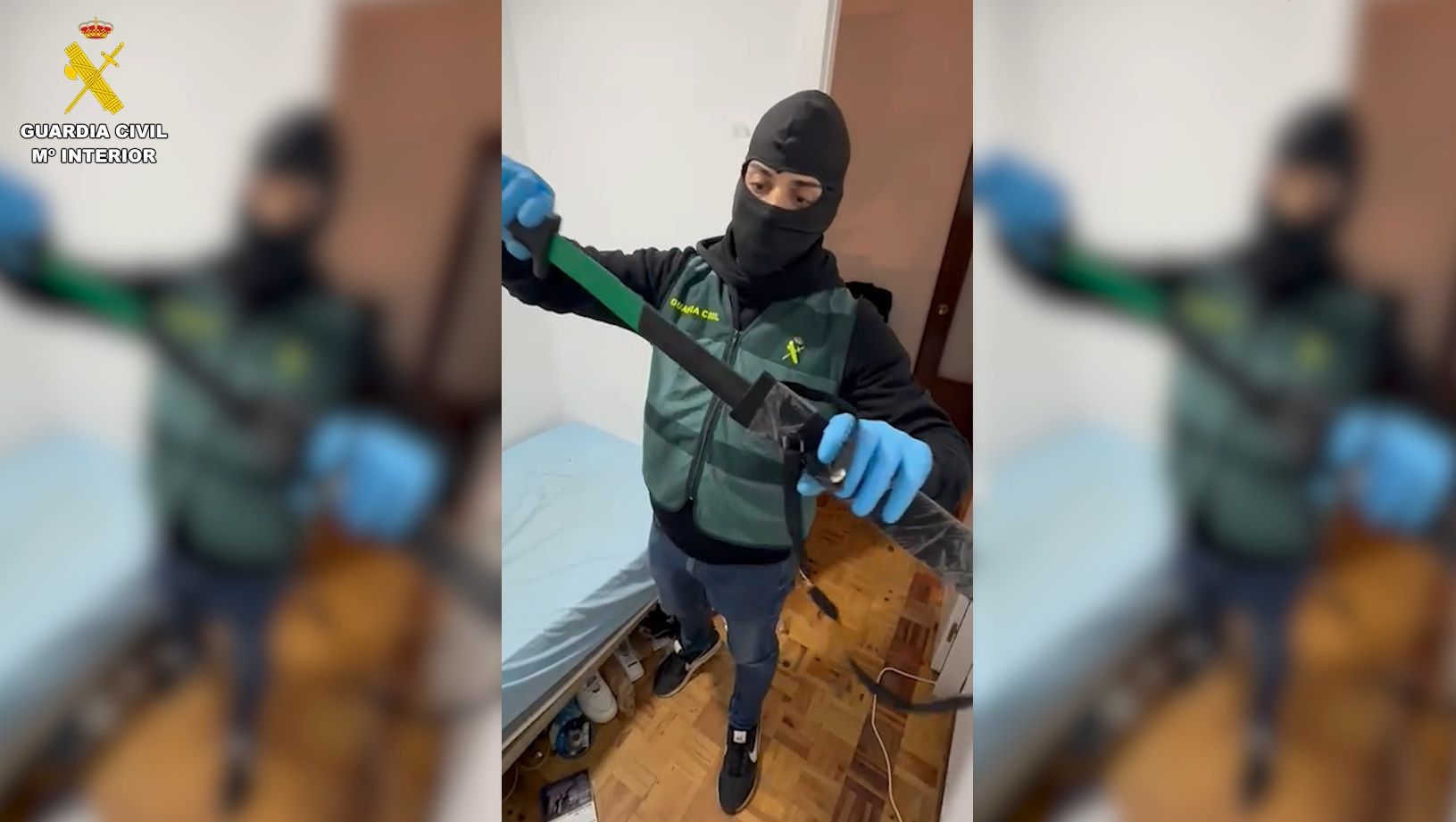 Machete que tenía el grupo formado por bandas latinas