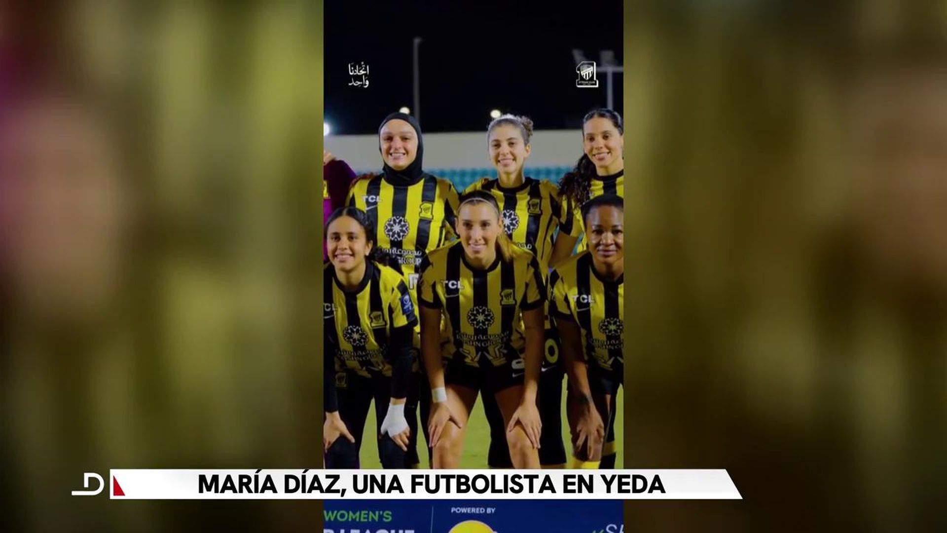 María Díaz en un partido con el Al-Ittihad