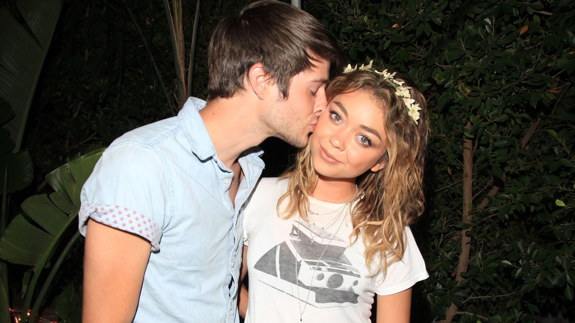 Matt Prokop y Sarah Hyland durante sus años de relación