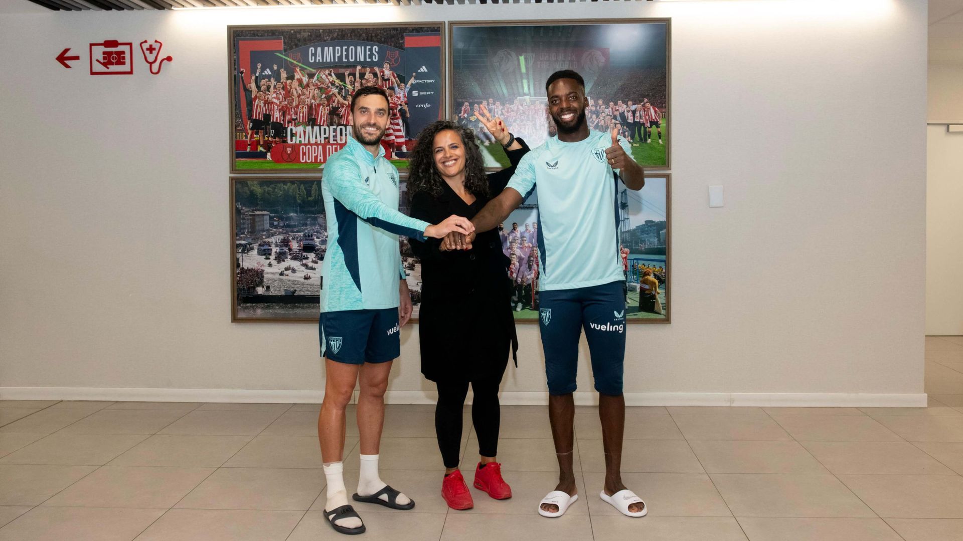 Iñigo Lekue e Iñaki Williams apoyando a Palestina y su causa