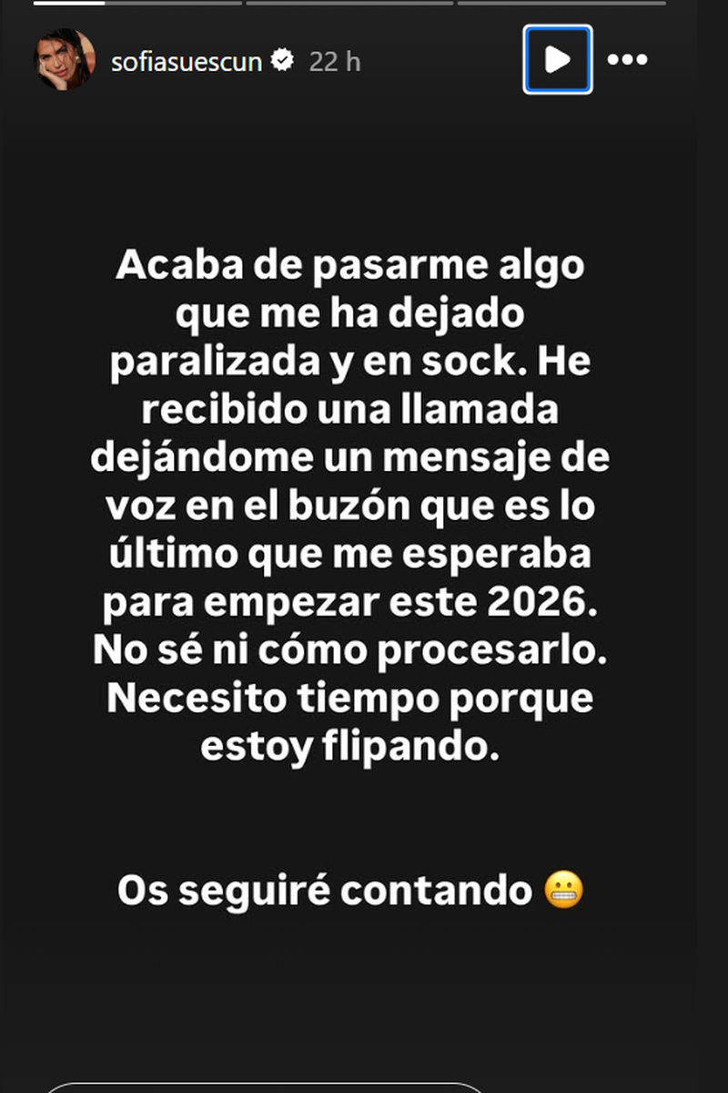 Sofía Suescun cuenta que le ha pasado algo