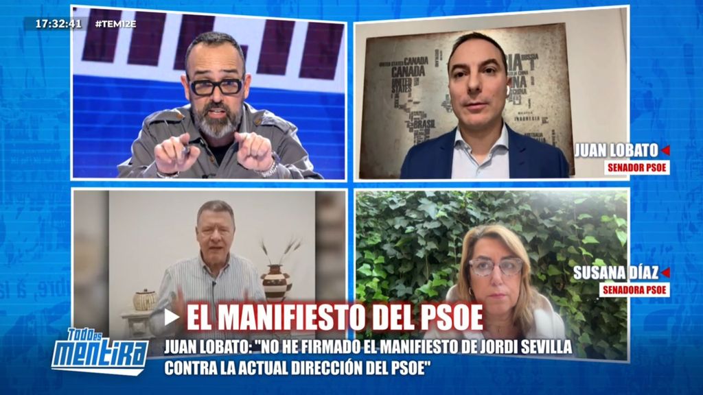 Juan Lobato y Susana Díaz aclaran si han firmado el manifiesto de Jordi Sevilla contra la gestión de Pedro Sánchez