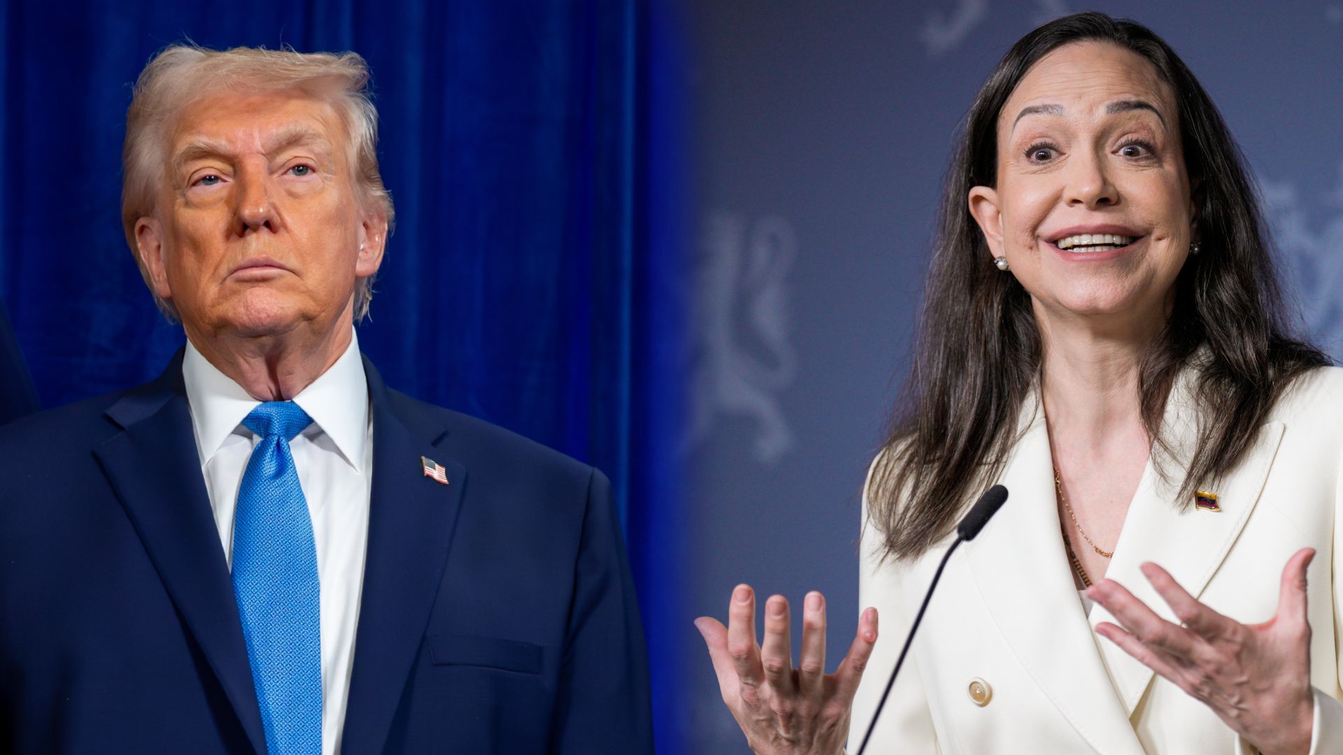 Donald Trump y María Corina Machado