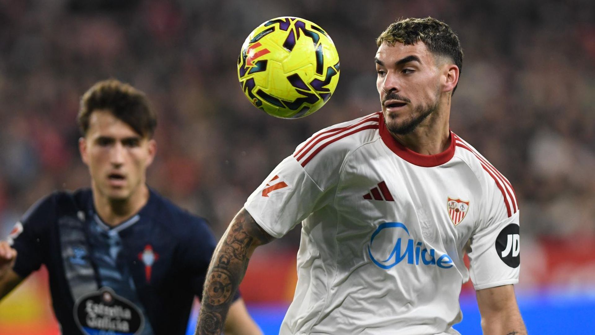 Isaac Romero, en el Sevilla-Celta