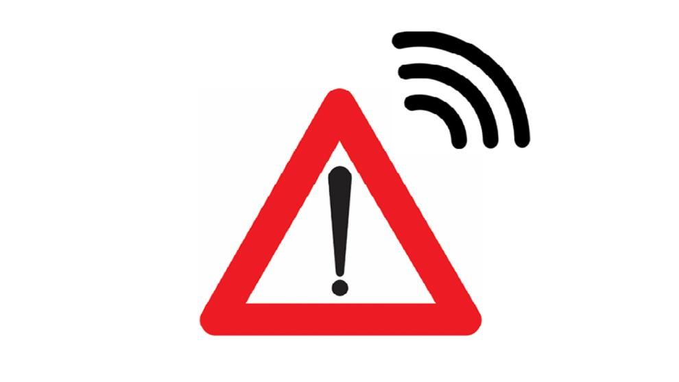 La señal que aparecerá cuando esté activa la baliza v-27