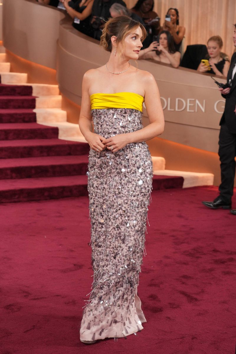 Leighton Meester, en la alfombra roja de los Globos de Oro 2026