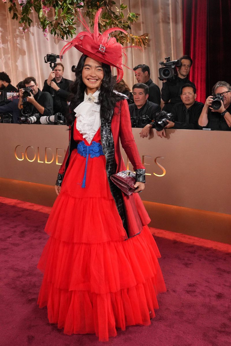 Piper Curda, en la alfombra roja de los Globos de Oro 2026