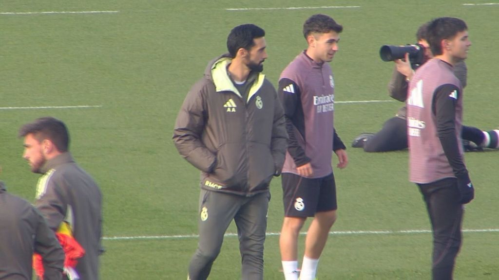 Los gestos de Arbeloa en su primer entrenamiento con el Real Madrid