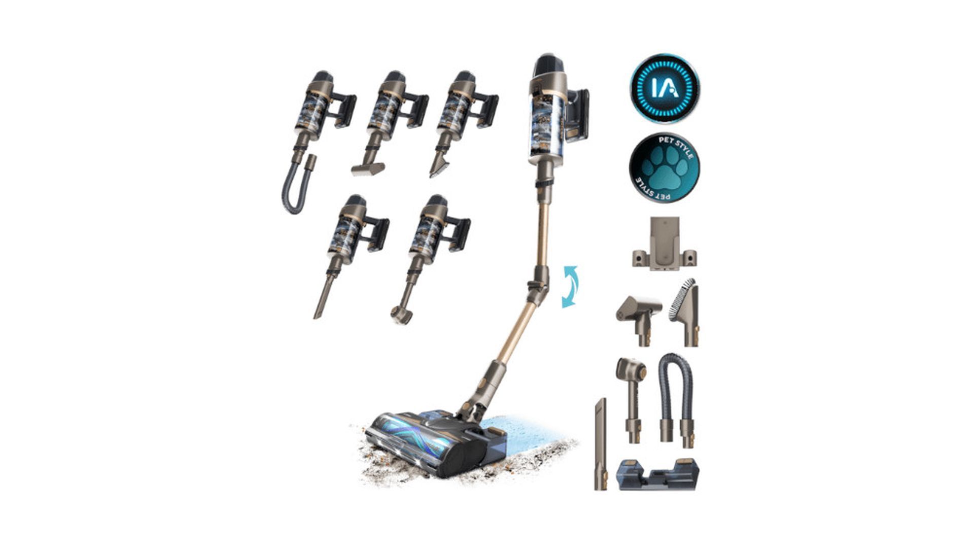 Aspiradora sin cable Conga Rockstar RX90 AI AquaPet Flex X-Treme