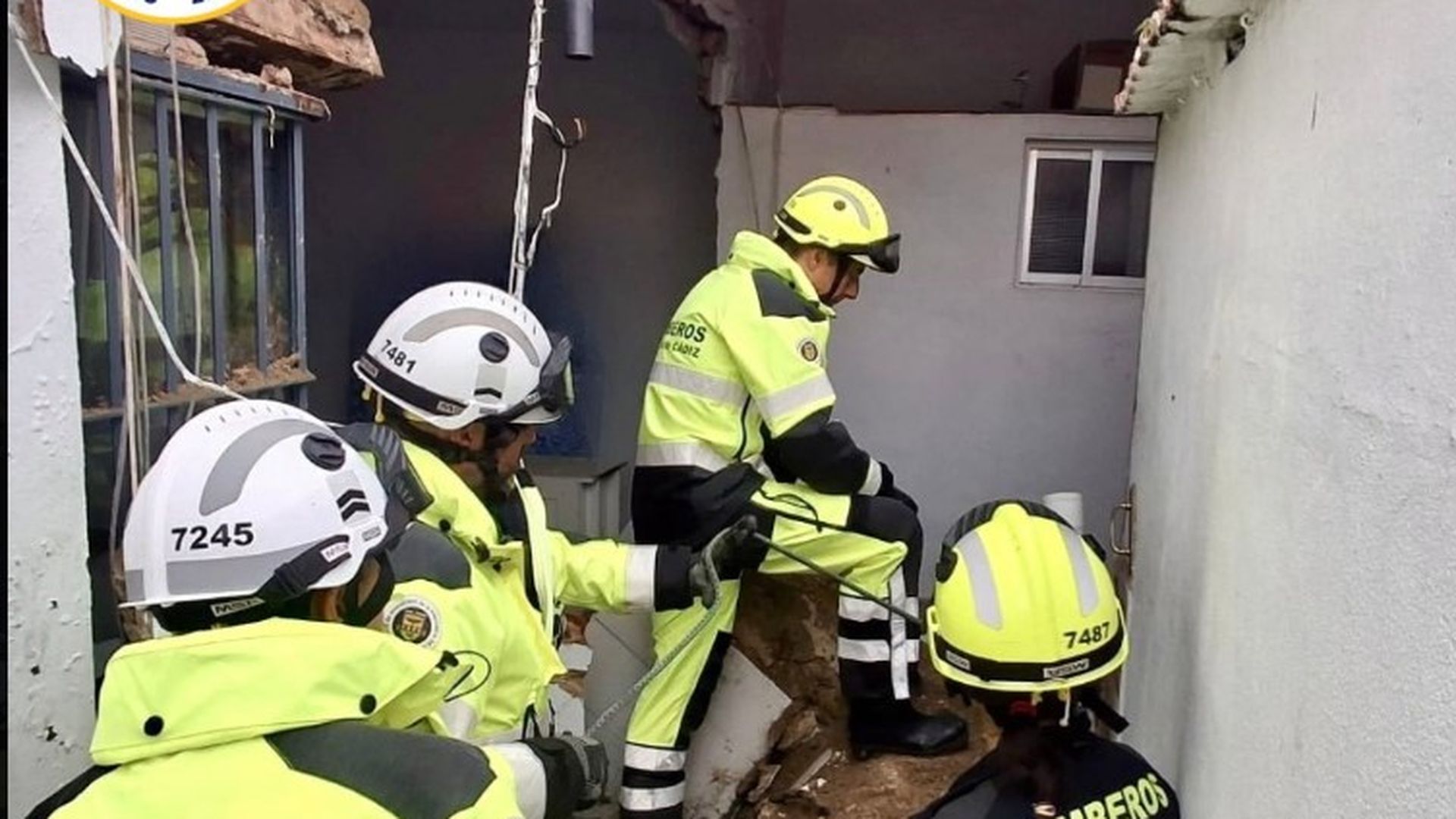Cae muro en una casa en una vivienda en Jerez