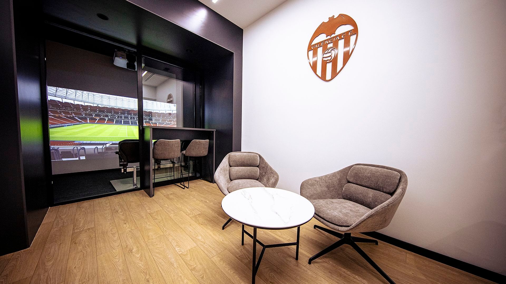 Detalles del Nou Mestalla Experience: así se verá el césped desde uno de los palcos
