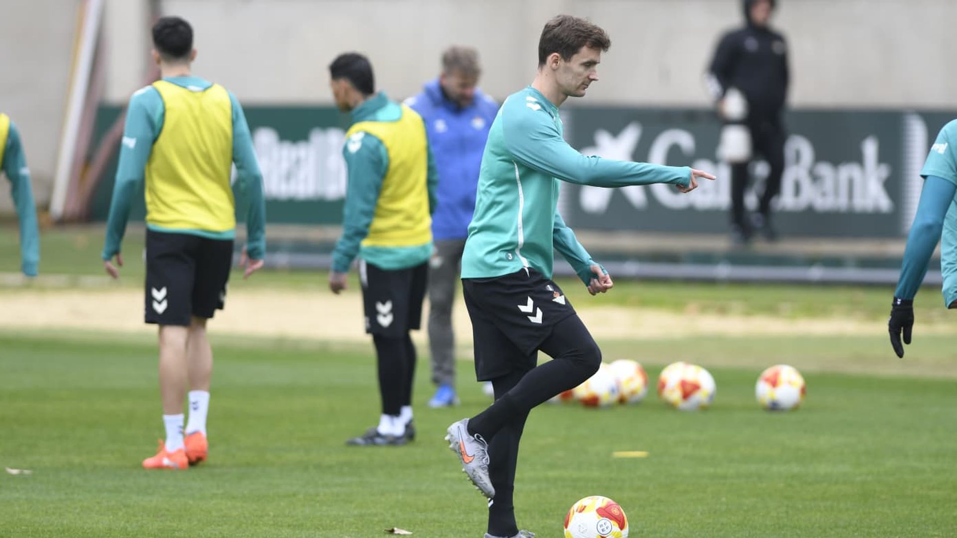 Diego Llorente, en el entrenamiento de este martes
