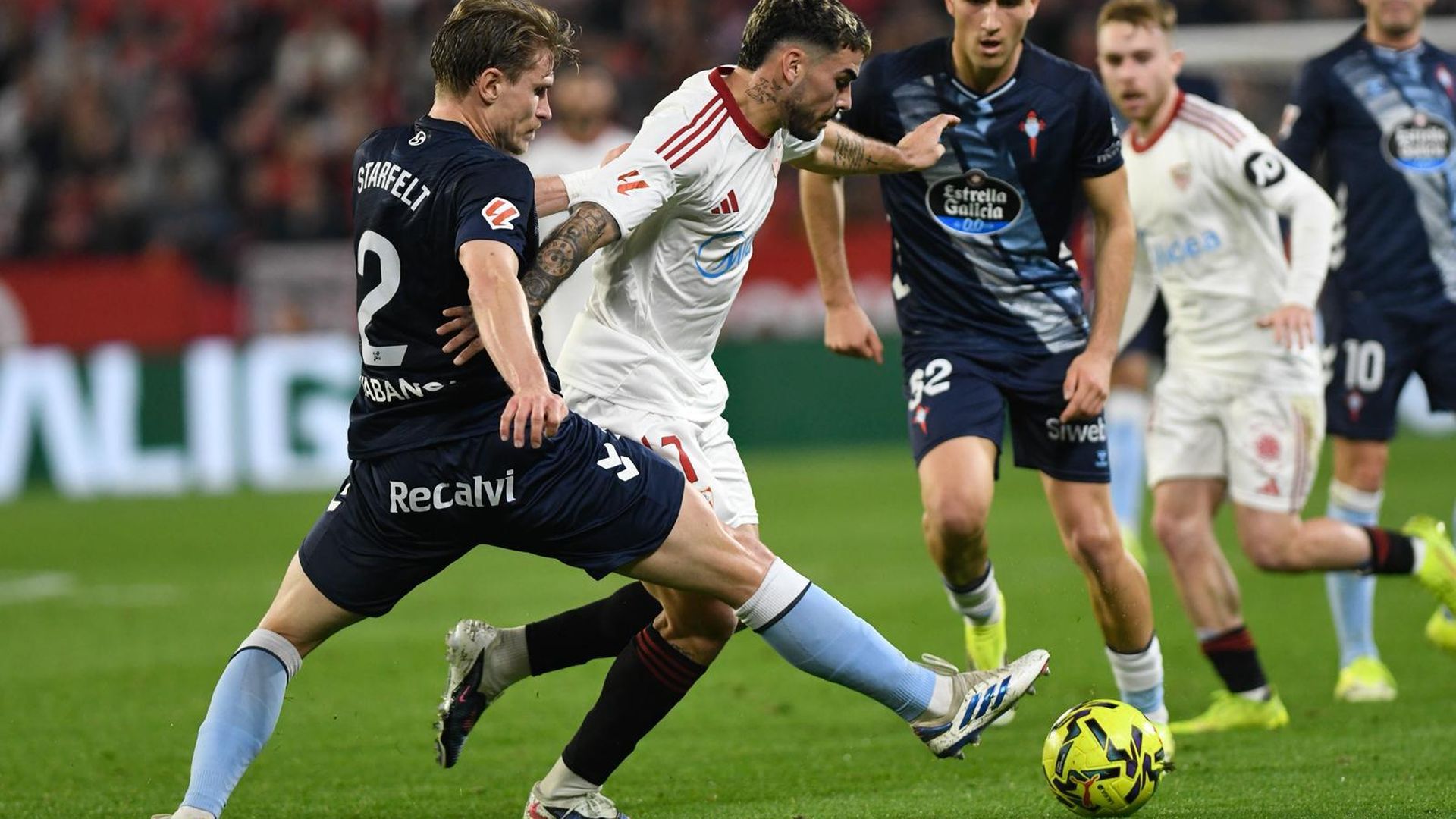 Isaac Romero, en el Sevilla - Celta