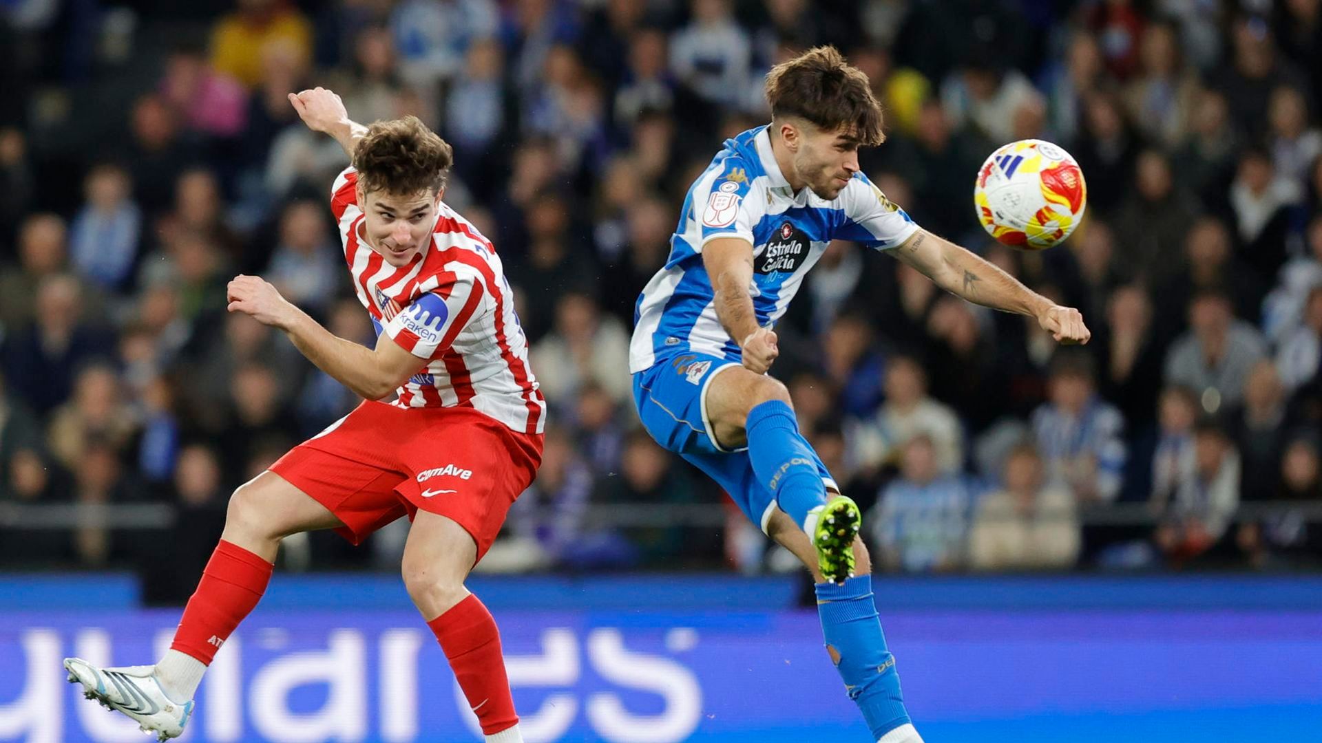 Julián Álvarez y Alti en el Dépor-Atlético de Madrid
