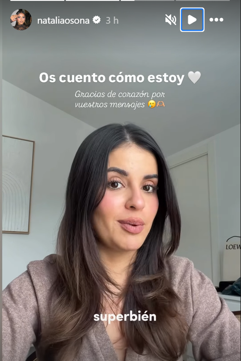 Natalia Osona cuenta cómo está