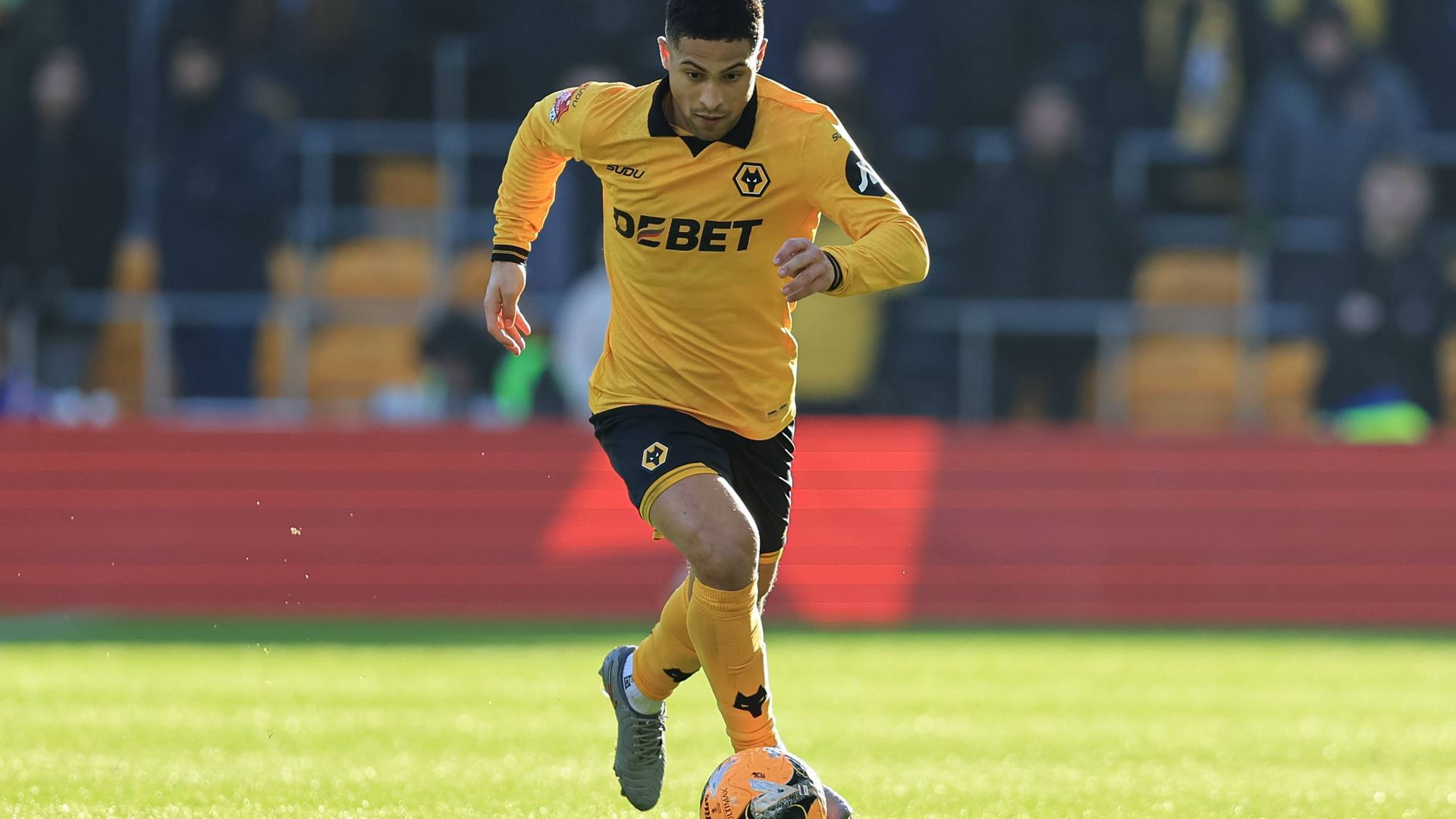 Joao Gomes, en un partido con el Wolverhampton