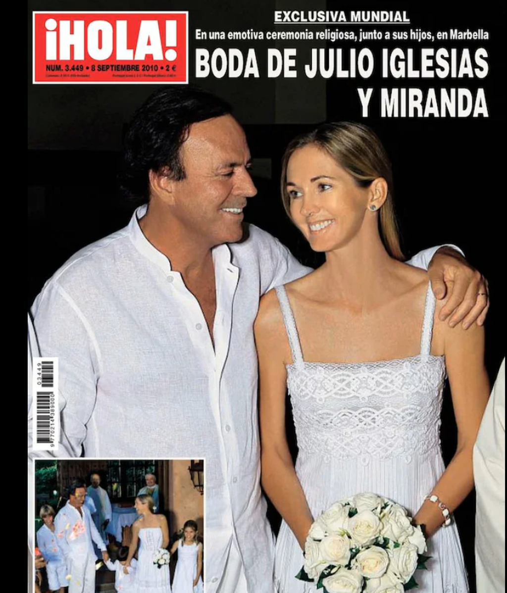 La boda de Julio Iglesias y Miranda