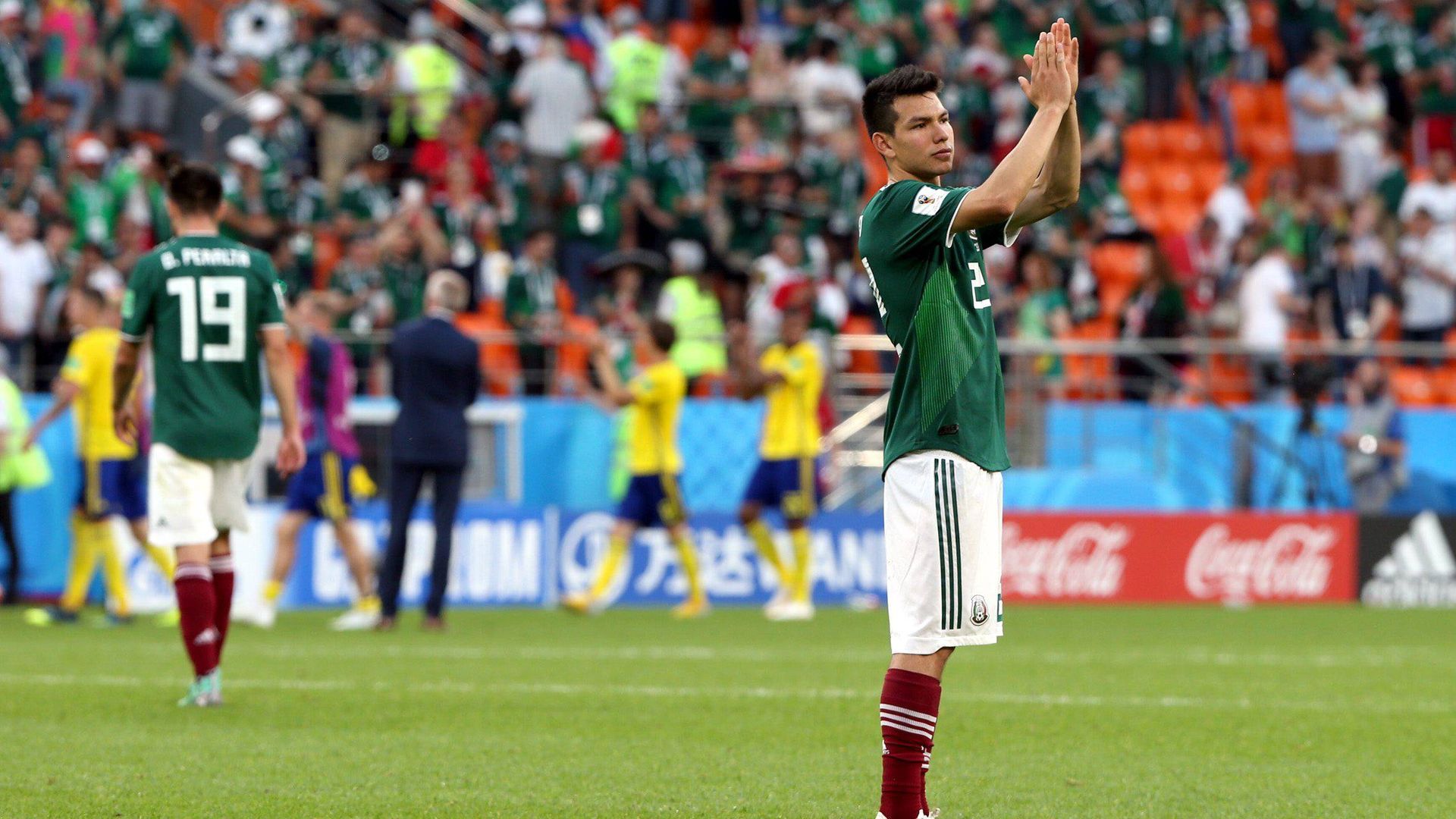 El Chucky Lozano, durante un partido con México.