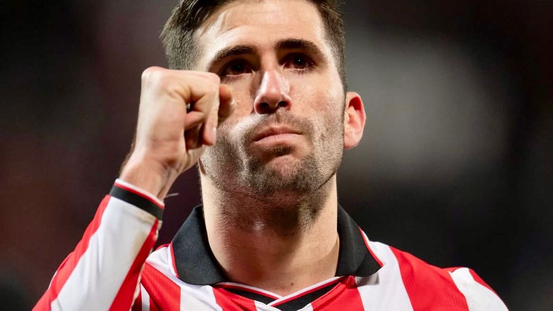 Gesto de Jesús Areso tras eliminar en Copa a la Leonesa Gesto de Jesús Areso tras eliminar en Copa a la Leonesa