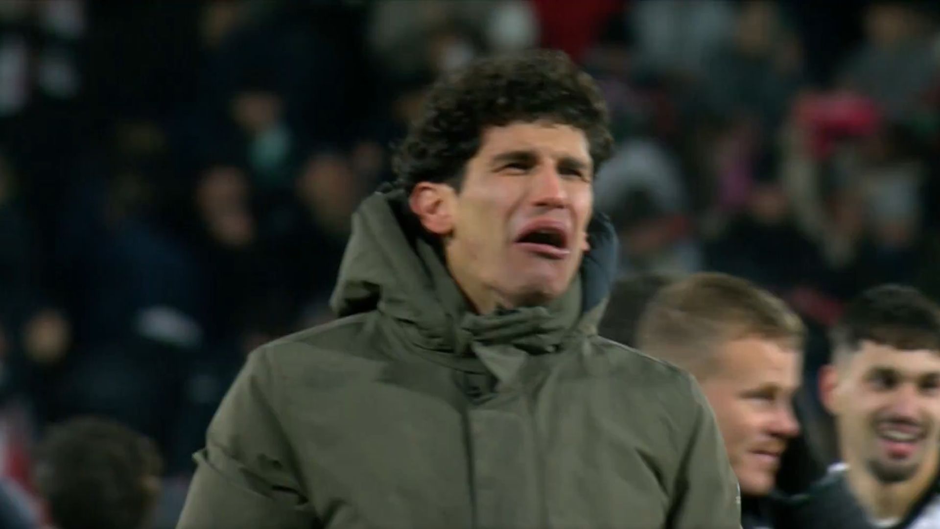 Jesús Vallejo llora tras la victoria del Albacete ante el Real Madrid.