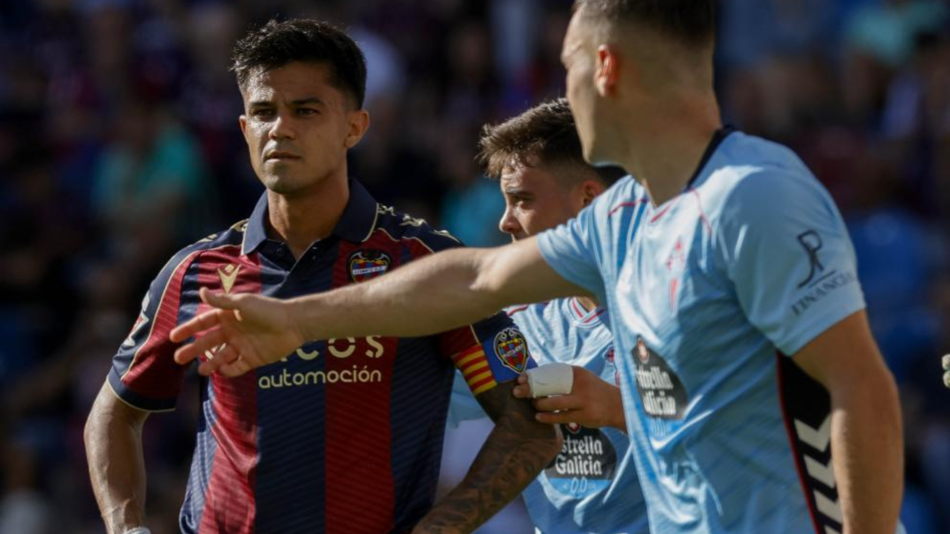 Roger Brugué, en un partido con el Levante