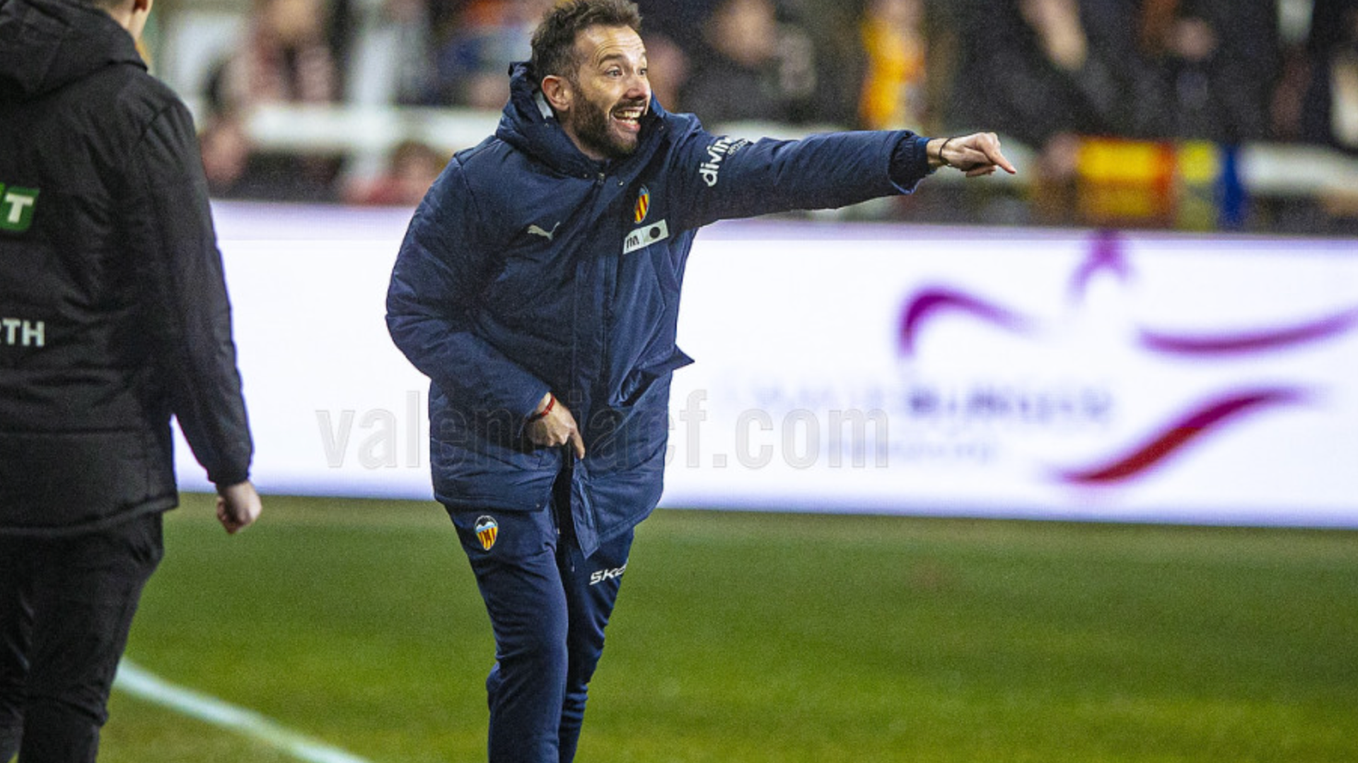 Carlos Corberán en el Burgos - Valencia CF