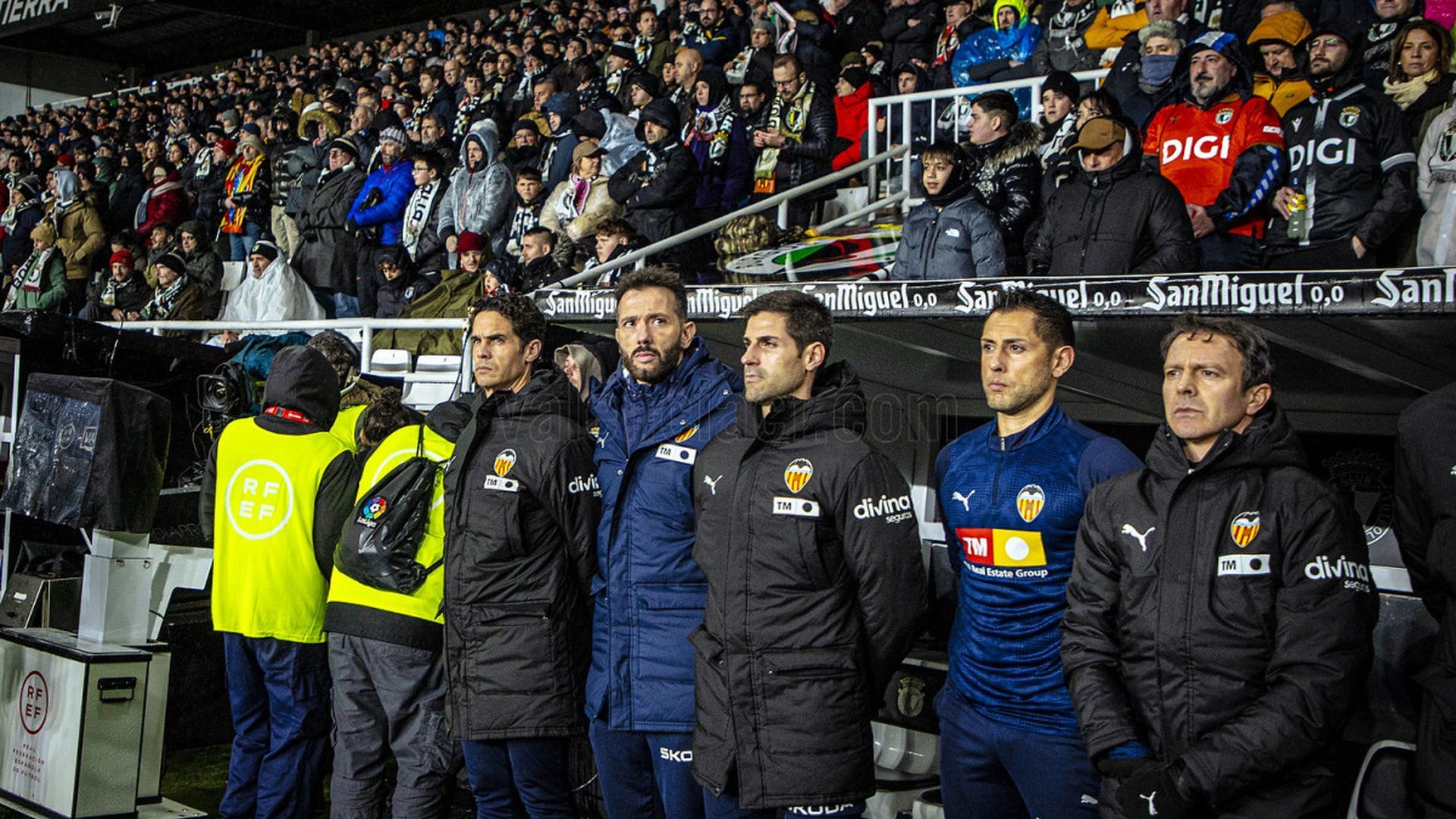 Carlos Corberán en el Burgos - Valencia CF