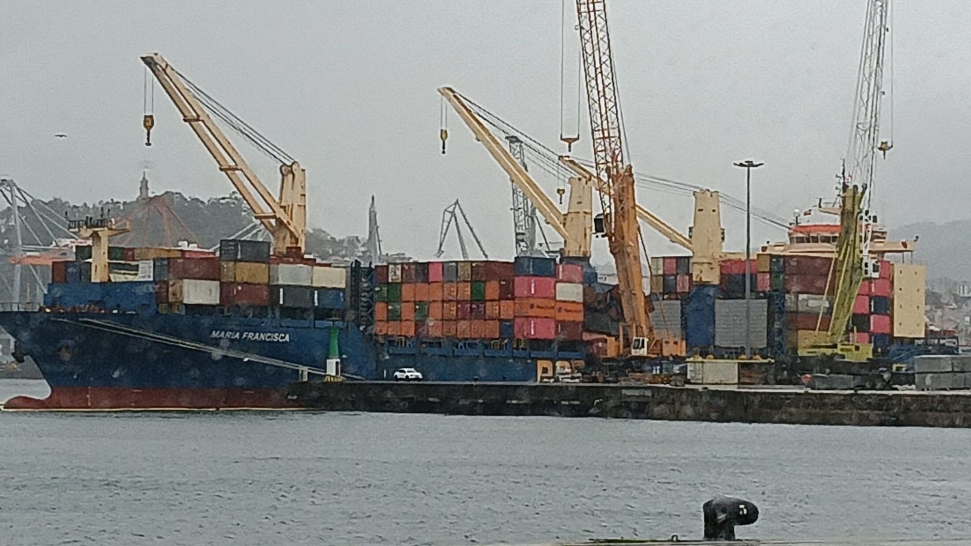 El buque portacontenedores María Francisca no sufrió daños estructurales
